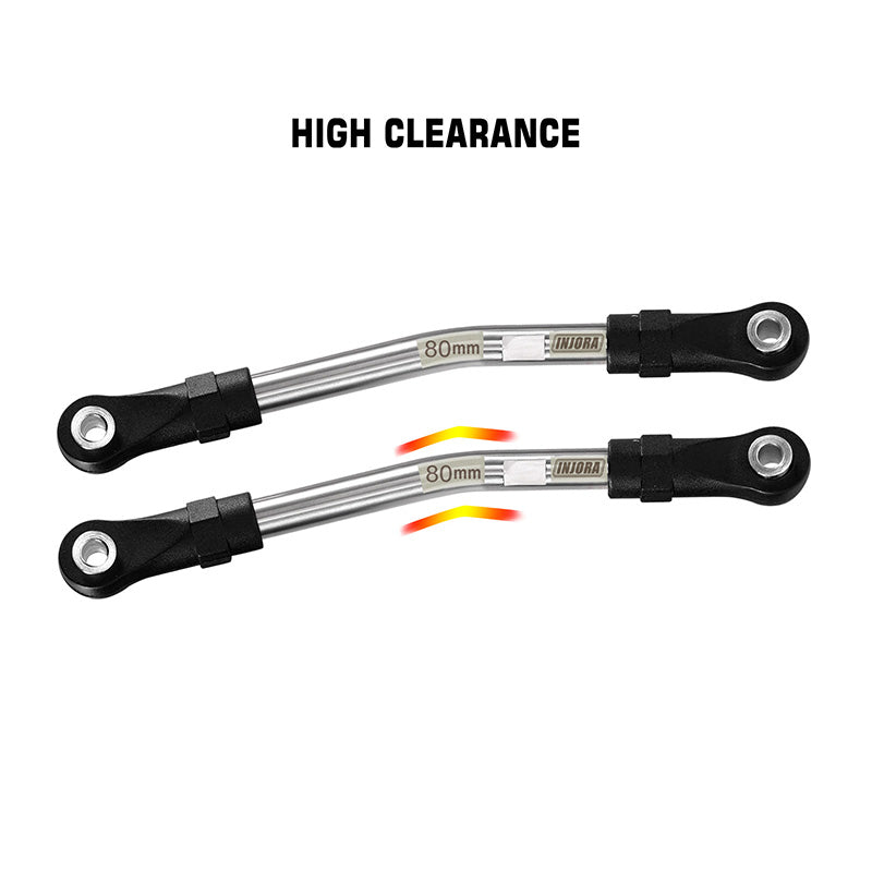 INJORA Stainless Steel High Clearance Links with Rod Ends for 1/10 RC Crawler 8 INJORA Stainless Steel High Clearance Links with Rod Ends for 1/10 RC Crawler
