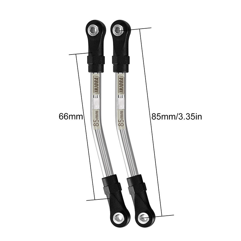 INJORA Stainless Steel High Clearance Links with Rod Ends for 1/10 RC Crawler 10 INJORA Stainless Steel High Clearance Links with Rod Ends for 1/10 RC Crawler