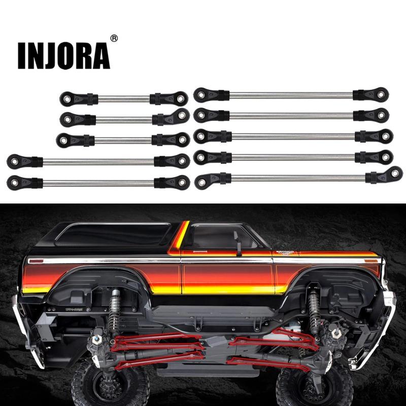 INJORA Stainless Steel Links Plastic Rod End Unassembled Kit for Traxxas TRX-4 TRX-6