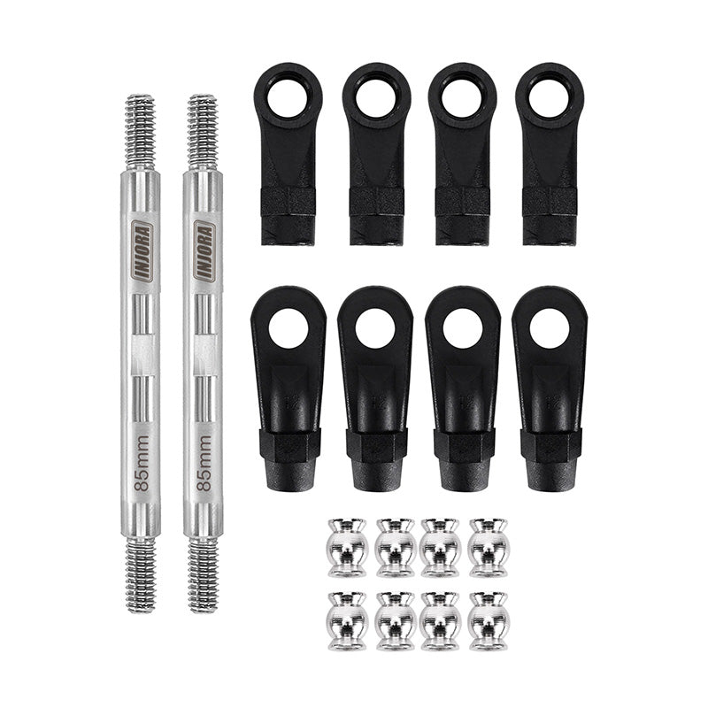 INJORA Stainless Steel Links with Rod Ends for 1/10 RC Crawler 12 INJORA Stainless Steel Links with Rod Ends for 1/10 RC Crawler
