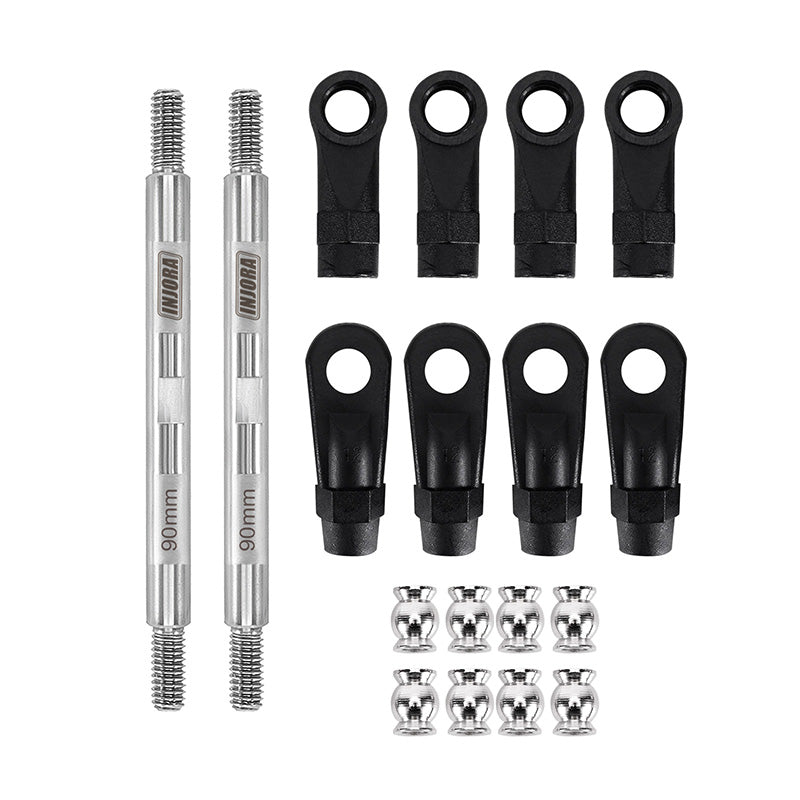 INJORA Stainless Steel Links with Rod Ends for 1/10 RC Crawler 15 INJORA Stainless Steel Links with Rod Ends for 1/10 RC Crawler