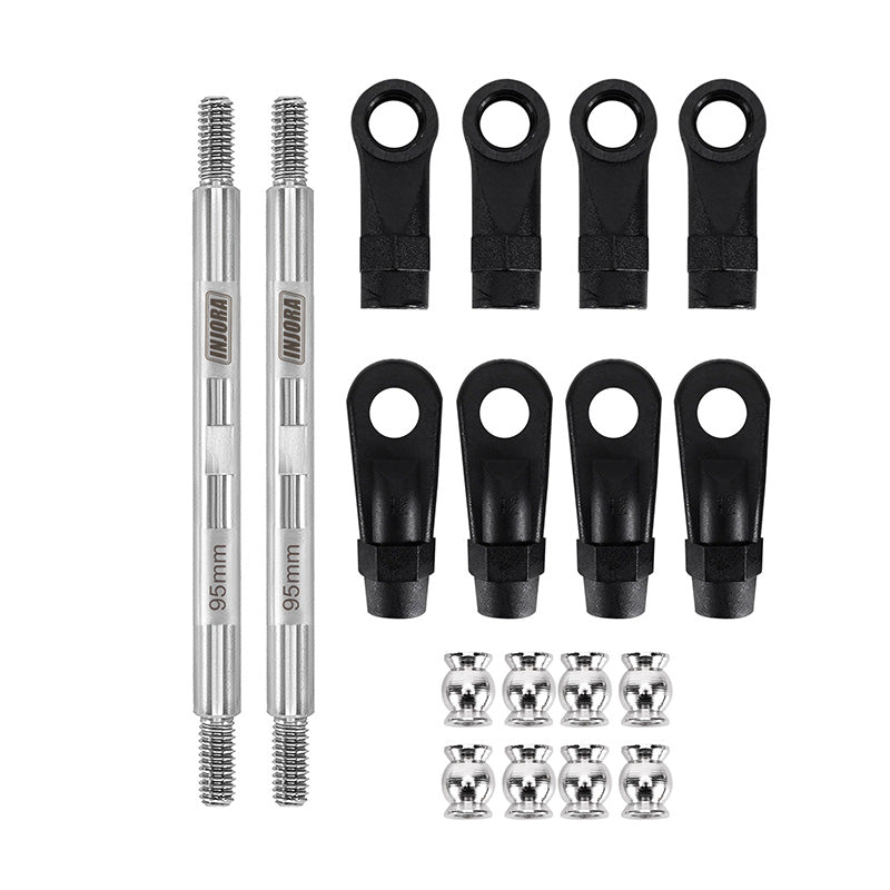 INJORA Stainless Steel Links with Rod Ends for 1/10 RC Crawler 18 INJORA Stainless Steel Links with Rod Ends for 1/10 RC Crawler