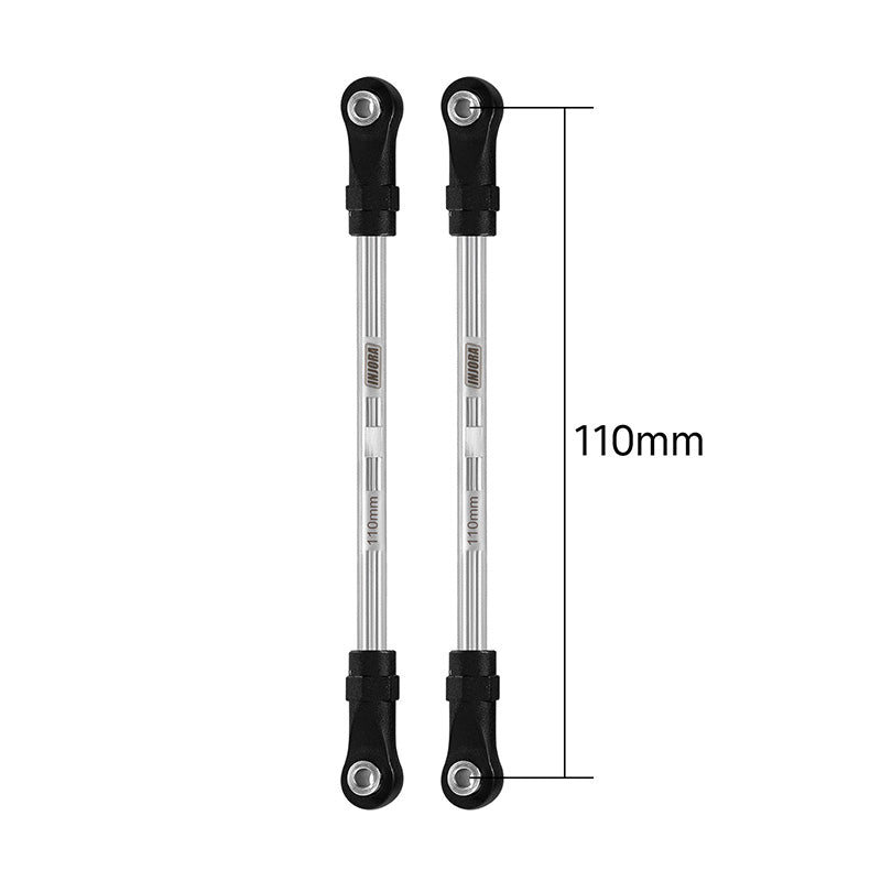 INJORA Stainless Steel Links with Rod Ends for 1/10 RC Crawler 25 INJORA Stainless Steel Links with Rod Ends for 1/10 RC Crawler