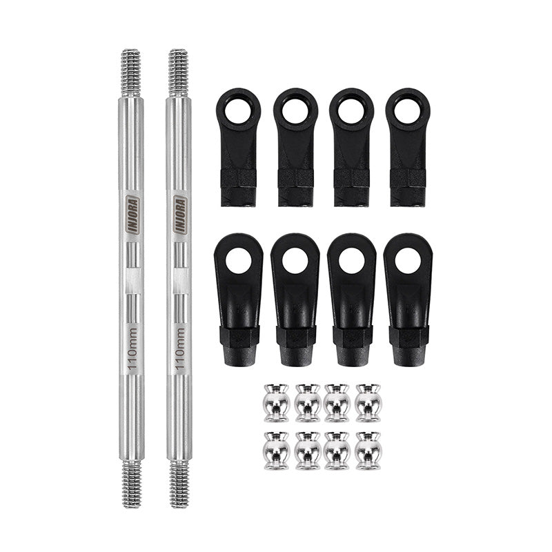 INJORA Stainless Steel Links with Rod Ends for 1/10 RC Crawler 27 INJORA Stainless Steel Links with Rod Ends for 1/10 RC Crawler