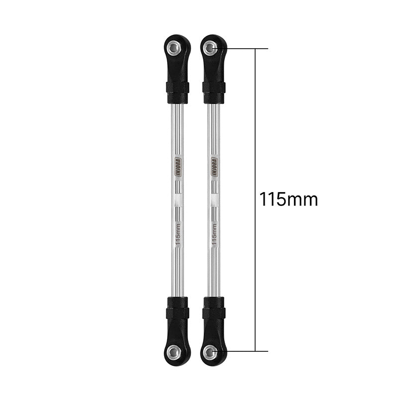 INJORA Stainless Steel Links with Rod Ends for 1/10 RC Crawler 28 INJORA Stainless Steel Links with Rod Ends for 1/10 RC Crawler