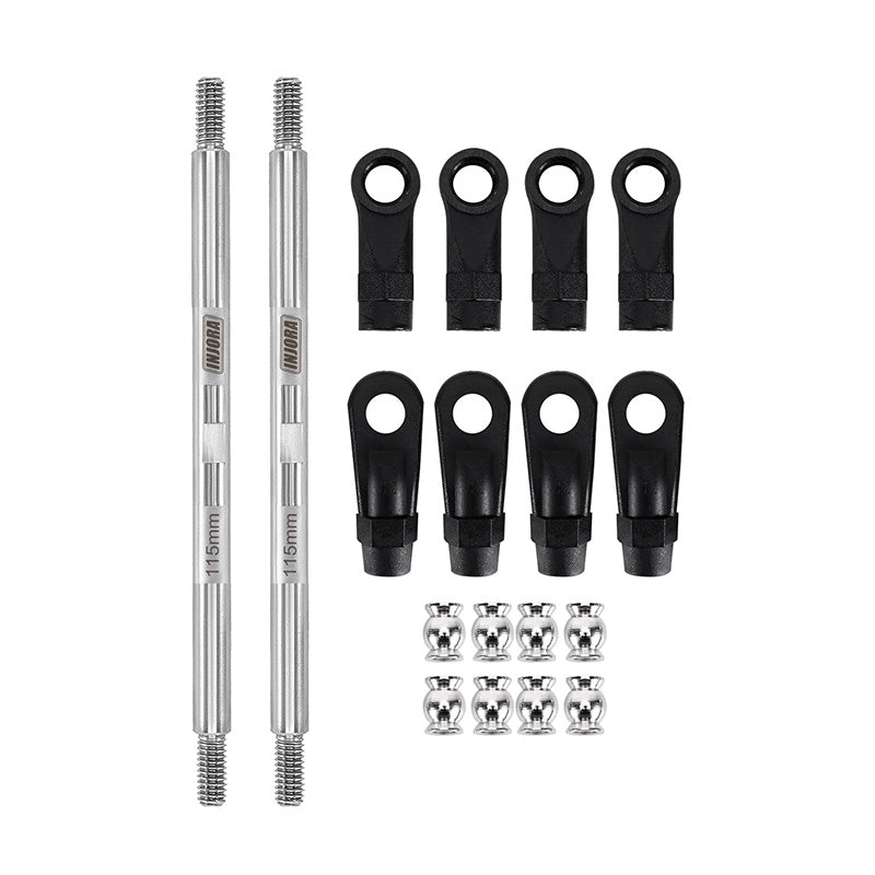 INJORA Stainless Steel Links with Rod Ends for 1/10 RC Crawler 30 INJORA Stainless Steel Links with Rod Ends for 1/10 RC Crawler