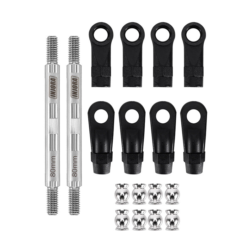 INJORA Stainless Steel Links with Rod Ends for 1/10 RC Crawler 5 INJORA Stainless Steel Links with Rod Ends for 1/10 RC Crawler