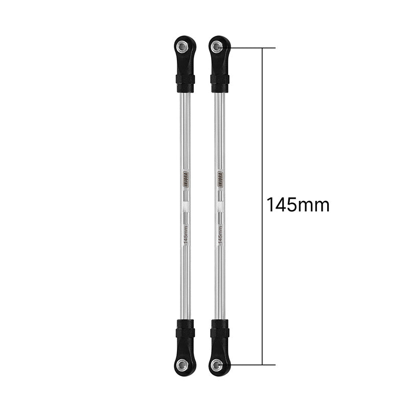 INJORA Stainless Steel Links with Rod Ends for 1/10 RC Crawler 46 INJORA Stainless Steel Links with Rod Ends for 1/10 RC Crawler