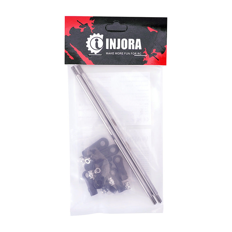 INJORA Stainless Steel Links with Rod Ends for 1/10 RC Crawler 8 INJORA Stainless Steel Links with Rod Ends for 1/10 RC Crawler
