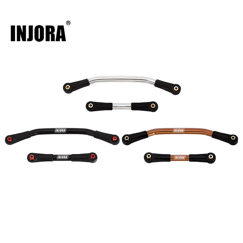 INJORA Stainless Steel Steering Link with Plastic Rod Ends for SCX24 AX24