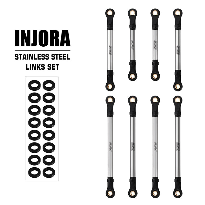 INJORA Stainless Steel Straight Chassis Links for 1/18 RC Crawler TRX4M Defender Bronco (4M-64) 4 INJORA Stainless Steel Straight Chassis Links for 1/18 RC Crawler TRX4M Defender Bronco (4M-64)