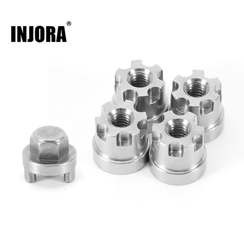 INJORA Stainless Steel Wheel Nuts 6/7/8.5mm for 1/18 TRX4M (M2.5)