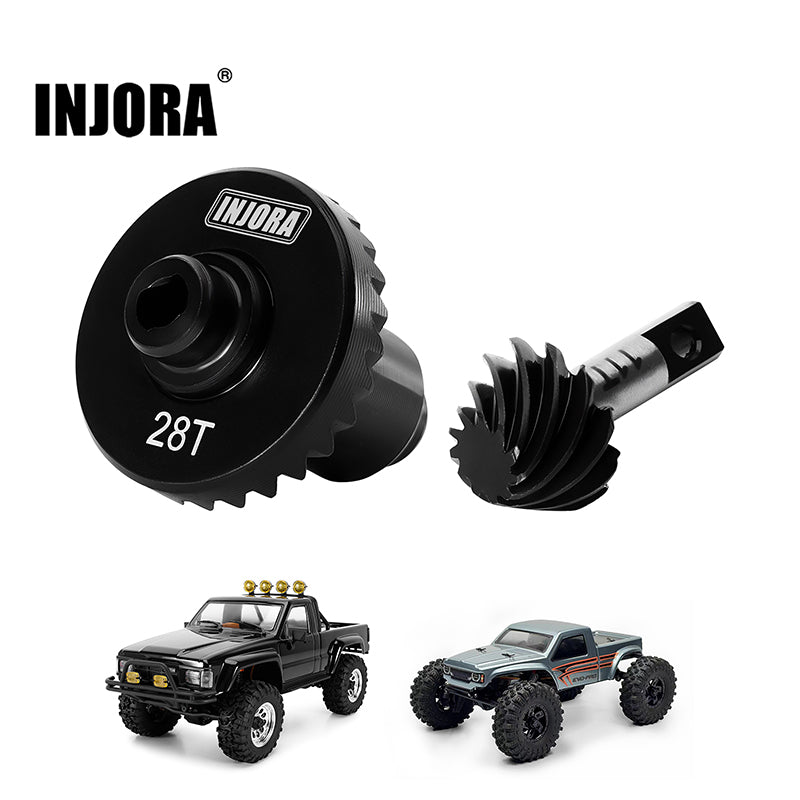 INJORA Steel Alloy Helical Axle Gear Set for 1/18 HPI Venture18 HobbyPlus CR18P
