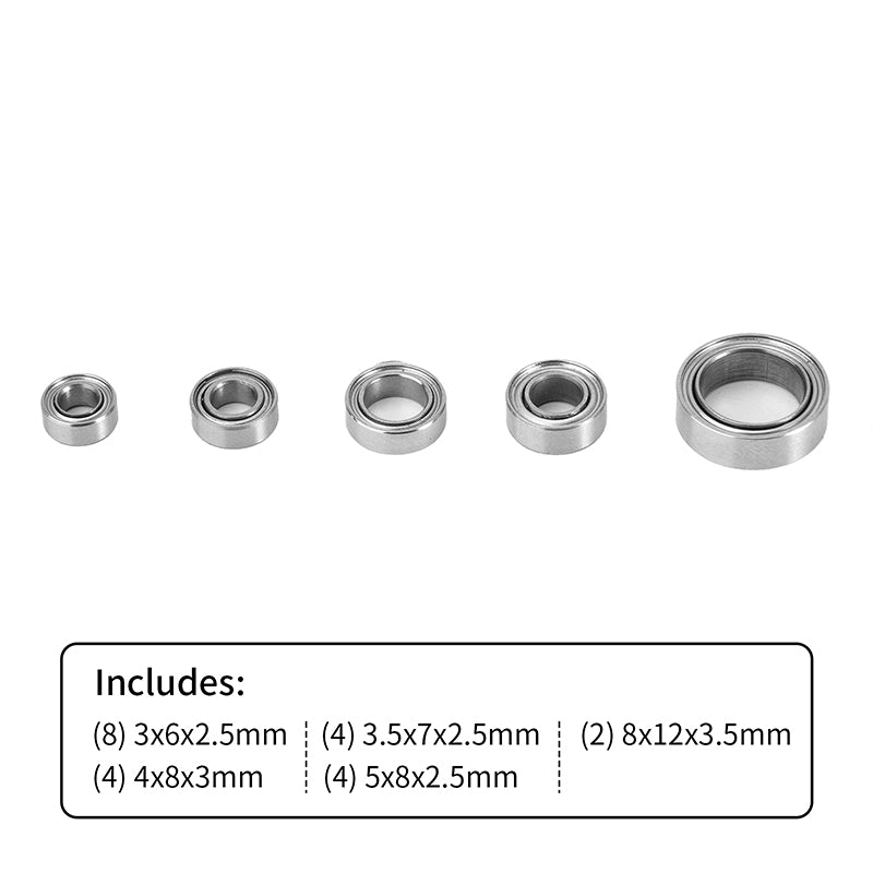 INJORA Steel Bearing Kit (22 pcs) for 1/18 TRX4M (4M-03) 3 INJORA Steel Bearing Kit (22 pcs) for 1/18 TRX4M (4M-03)