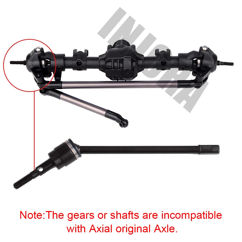INJORA Steel CVD Dogbone Axle Shafts Gears for INJORA SCX10 II Axles AXCQ-01 AXCQ-02 5 INJORA Steel CVD Dogbone Axle Shafts Gears for INJORA SCX10 II Axles AXCQ-01 AXCQ-02