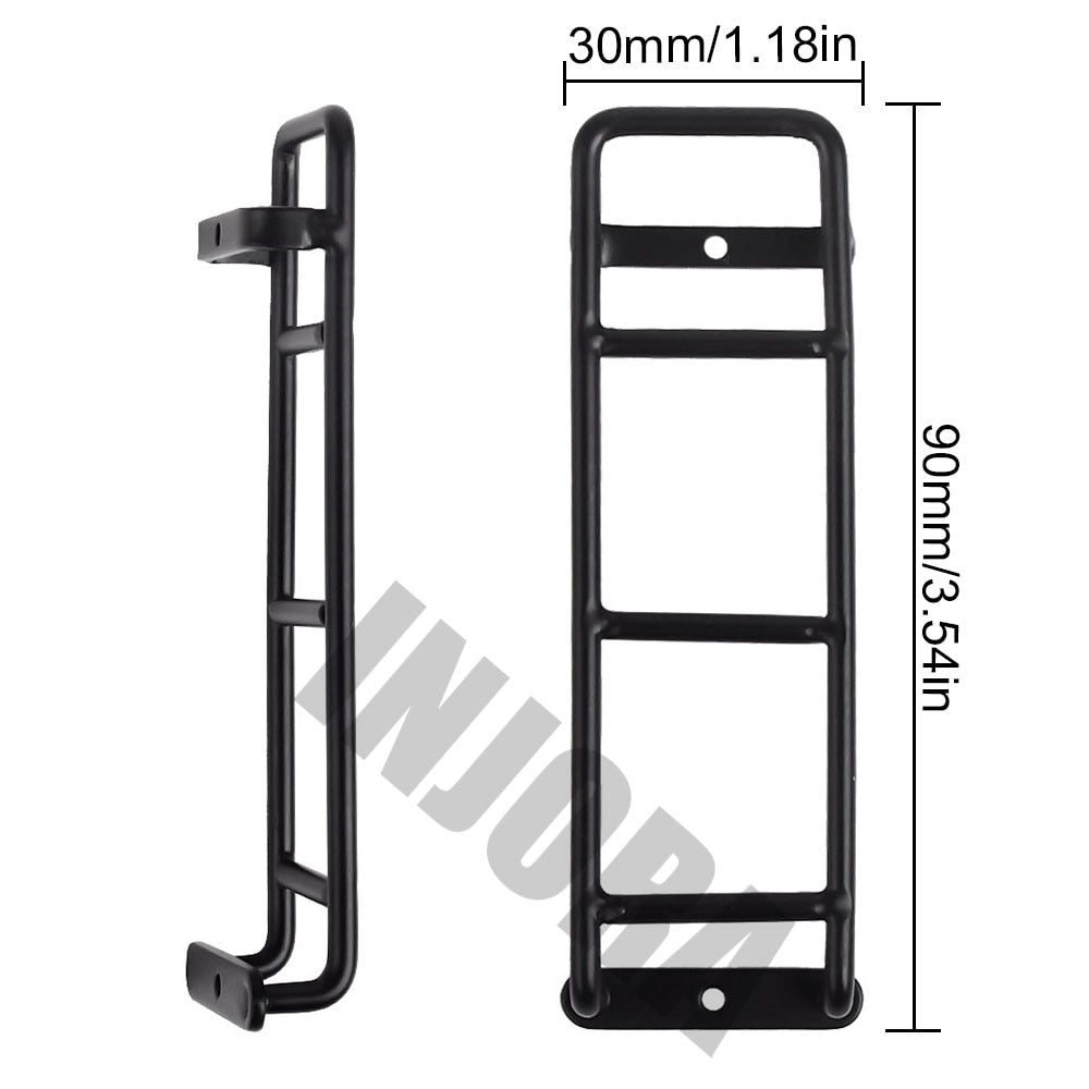 INJORA Straight/Curved Black Metal Side Ladder for 1/10 RC Rock Crawler 4 INJORA Straight/Curved Black Metal Side Ladder for 1/10 RC Rock Crawler