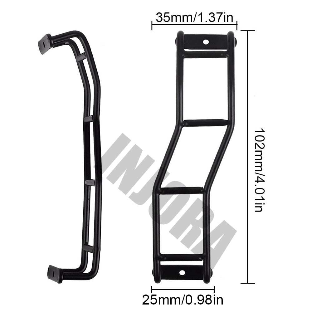 INJORA Straight/Curved Black Metal Side Ladder for 1/10 RC Rock Crawler 8 INJORA Straight/Curved Black Metal Side Ladder for 1/10 RC Rock Crawler