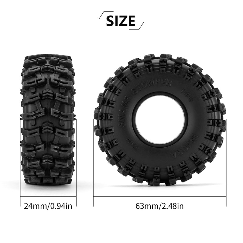INJORA Swamp Stomper 1.0" Tires (4) (58mm/63mm) 15 INJORA Swamp Stomper 1.0" Tires (4) (58mm/63mm)