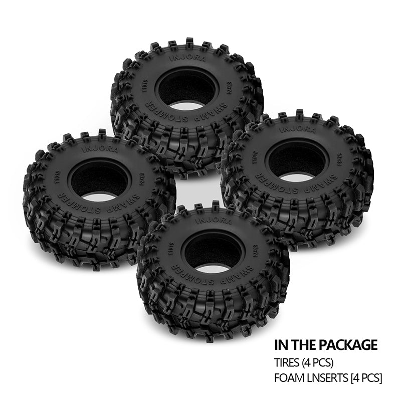 INJORA Swamp Stomper 1.0" Tires (4) (58mm/63mm) 16 INJORA Swamp Stomper 1.0" Tires (4) (58mm/63mm)