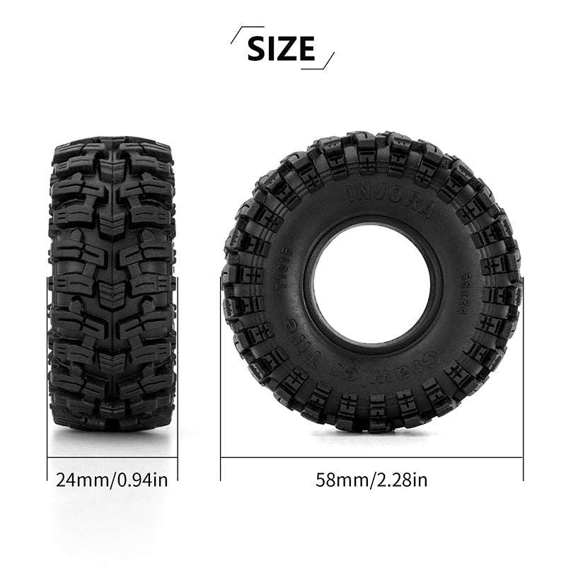 INJORA Swamp Stomper 1.0" Tires (4) (58mm/63mm) 5 INJORA Swamp Stomper 1.0" Tires (4) (58mm/63mm)