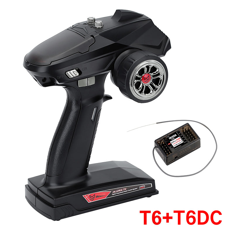 INJORA T6F 6CH T6DC T6DCG 2.4GHz RC Digital Transmitter with Receiver for RC Car Boat Tank 3 INJORA T6F 6CH T6DC T6DCG 2.4GHz RC Digital Transmitter with Receiver for RC Car Boat Tank