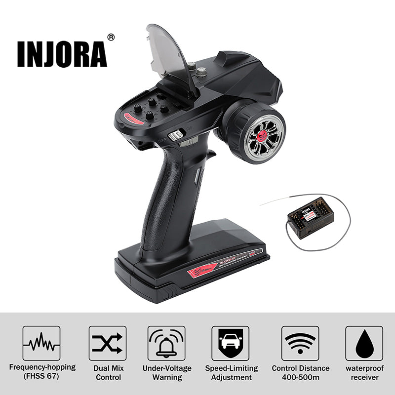 INJORA T6F 6CH T6DC T6DCG 2.4GHz RC Digital Transmitter with Receiver for RC Car Boat Tank 4 INJORA T6F 6CH T6DC T6DCG 2.4GHz RC Digital Transmitter with Receiver for RC Car Boat Tank