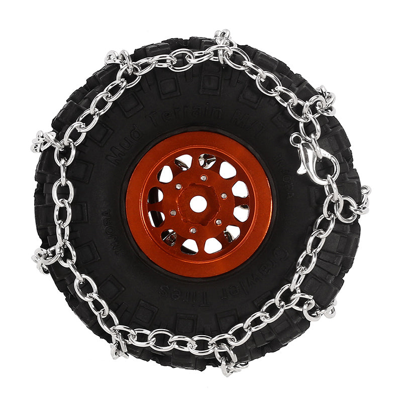 INJORA Tires Snow Chain for 55-65mm 1.0" Tires (4M-93) 9 INJORA Tires Snow Chain for 55-65mm 1.0" Tires (4M-93)