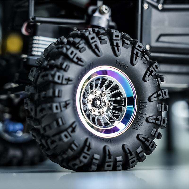INJORA Turbine 1.3" CNC Aluminum Beadlock Wheels for 1/24 1/18 RC Crawler (W1303) 18 INJORA Turbine 1.3" CNC Aluminum Beadlock Wheels for 1/24 1/18 RC Crawler (W1303)