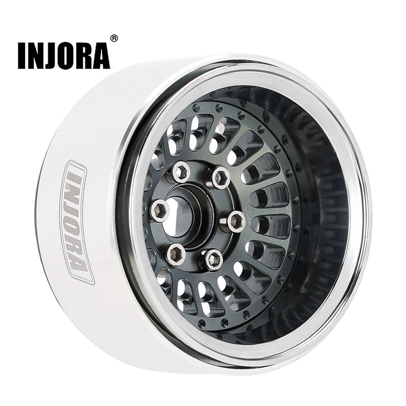INJORA Turbine 1.9" Aluminum Beadlock Wheels Offset -10mm for 1/10 RC Crawler (4) (W1955)