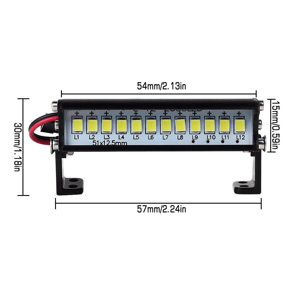 INJORA Universal 54mm 12-Light Roof Headlight for 1/10 RC Car 3 INJORA Universal 54mm 12-Light Roof Headlight for 1/10 RC Car