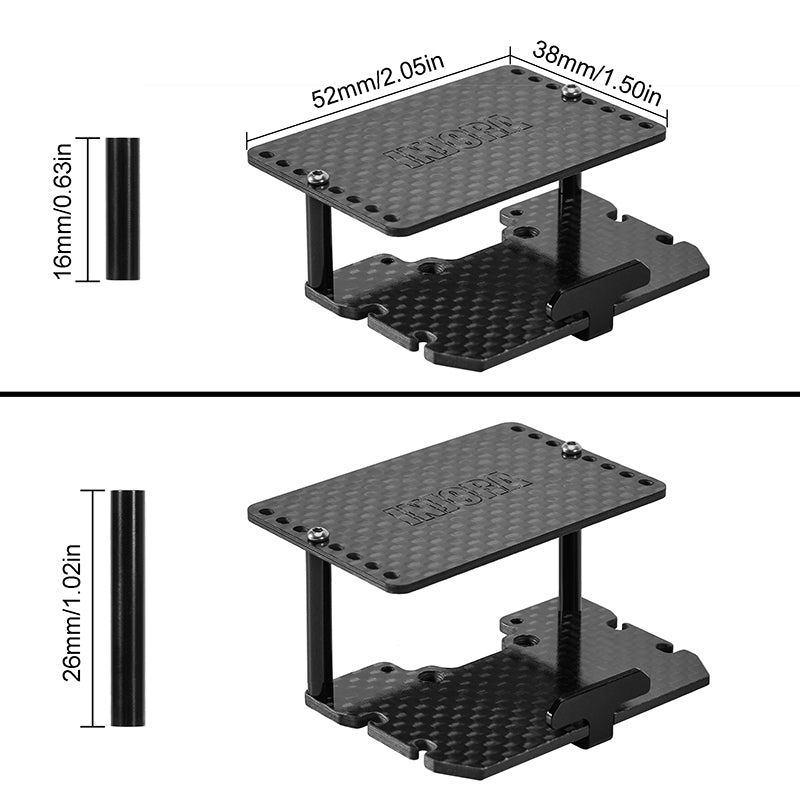 INJORA Universal LCG Chassis Frame Kit for 1/18 TRX4M (Carbon Fiber) 18 INJORA Universal LCG Chassis Frame Kit for 1/18 TRX4M (Carbon Fiber)
