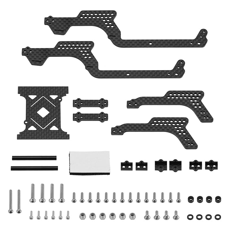 INJORA Universal LCG Chassis Frame Kit for 1/18 TRX4M (Carbon Fiber) 4 INJORA Universal LCG Chassis Frame Kit for 1/18 TRX4M (Carbon Fiber)