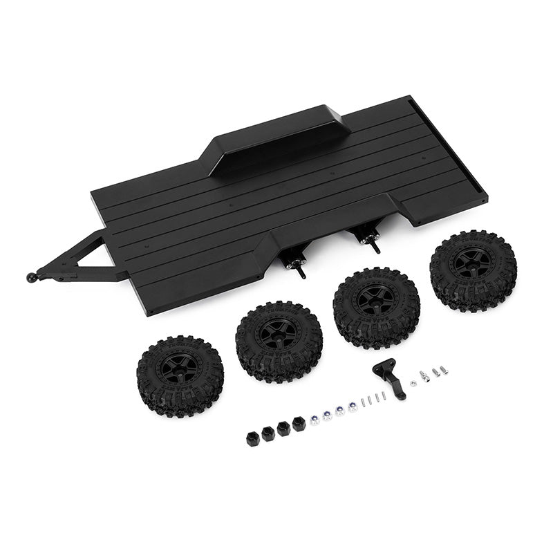 INJORA Utility Plastic Trailer with Hitch for 1/18 RC Crawler TRX4M 4 INJORA Utility Plastic Trailer with Hitch for 1/18 RC Crawler TRX4M