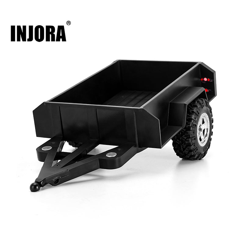 INJORA Utility Trailer with Hitch For 1/18 RC Crawler TRX4M