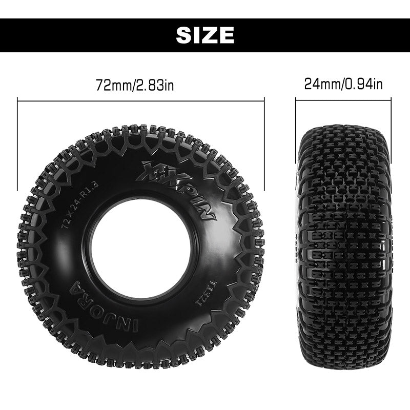 INJORA XHX Pin 1.3" Tires (4) (72*24mm) 3 INJORA XHX Pin 1.3" Tires (4) (72*24mm)
