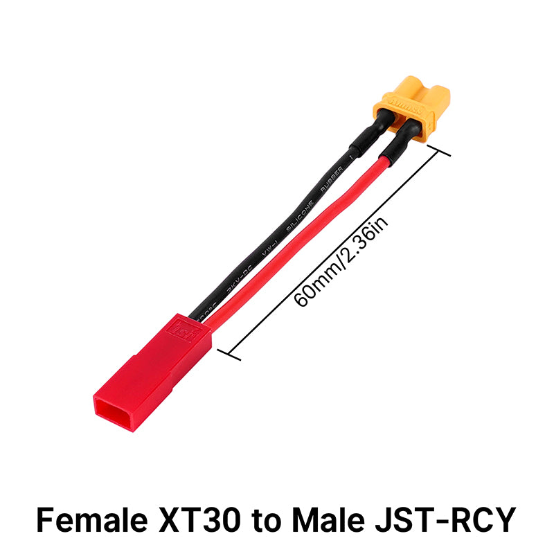 INJORA XT30 to JST-RCY JST PH2.0 TRX-4M T-Style EC3 Battery Adapter Cable Wire 3 INJORA XT30 to JST-RCY JST PH2.0 TRX-4M T-Style EC3 Battery Adapter Cable Wire