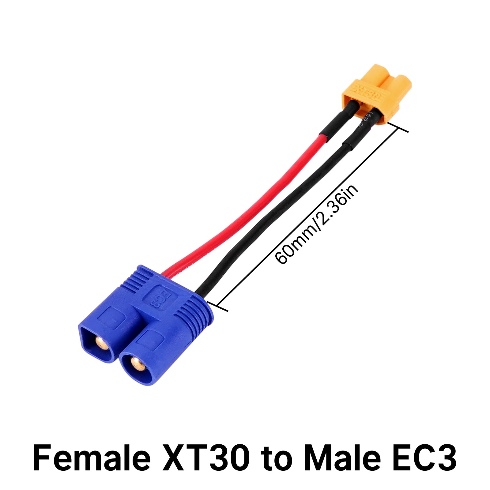 INJORA XT30 to JST-RCY JST PH2.0 TRX-4M T-Style EC3 Battery Adapter Cable Wire 7 INJORA XT30 to JST-RCY JST PH2.0 TRX-4M T-Style EC3 Battery Adapter Cable Wire