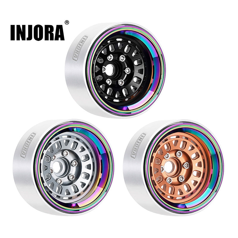 [Clearance Sale] INJORA 1.9" Aluminum Beadlock Wheels -10mm Offset for 1/10 RC Crawler (4) (W1960)