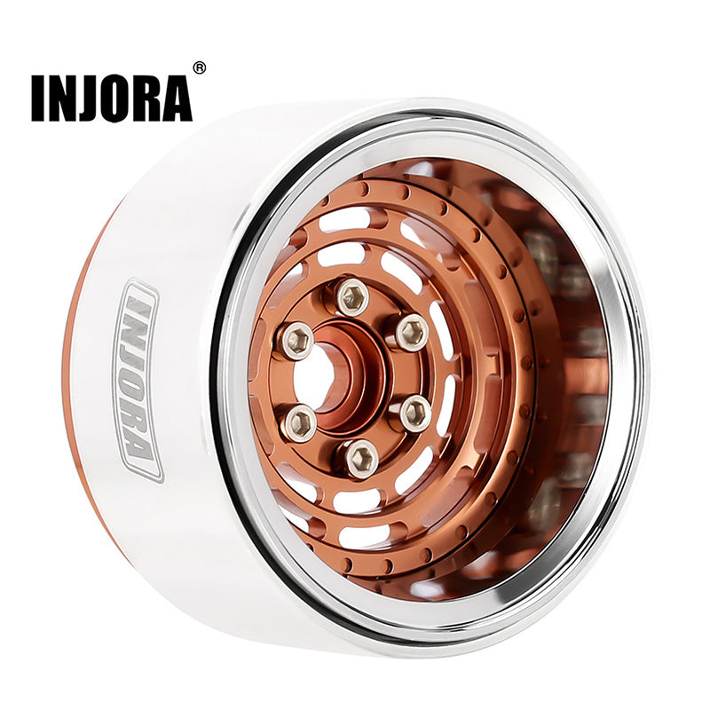 [Clearance Sale] INJORA 1.9" Aluminum Beadlock Wheels Offset -10mm for 1/10 RC Crawler (4) (W1959)