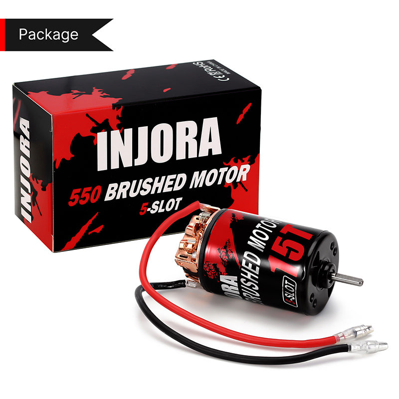 [Clearance Sale] INJORA 550 5-SLOT Waterproof Brushed Motor 10T 15T 20T 25T for 1/10 RC Crawlers (INM08)