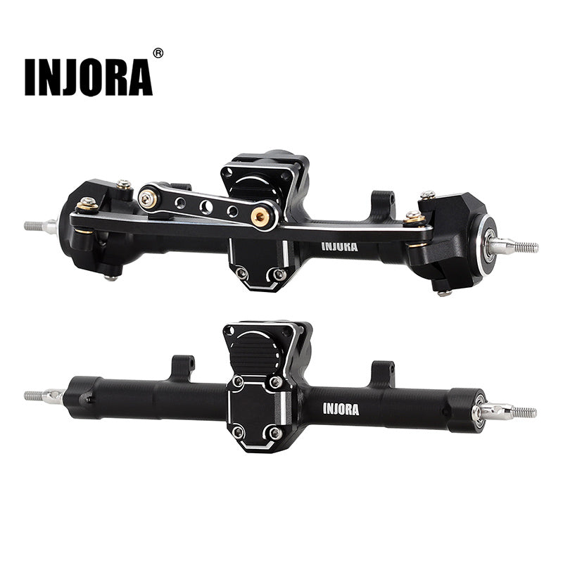 [Clearance Sale] INJORA Black Aluminum Front Rear Axles Set for Axial SCX24