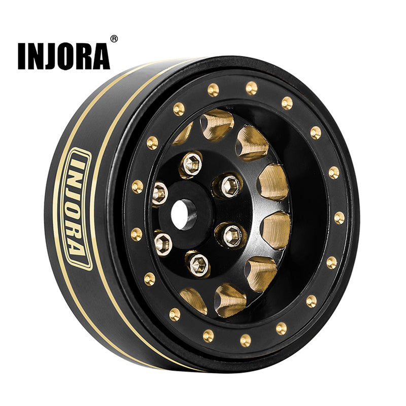 [Clearance Sale]INJORA 1.0 Plus Brass Beadlock Wheel for 1/24 1/18 RC Crawler SCX24 TRX4M FCX24 (W1107)
