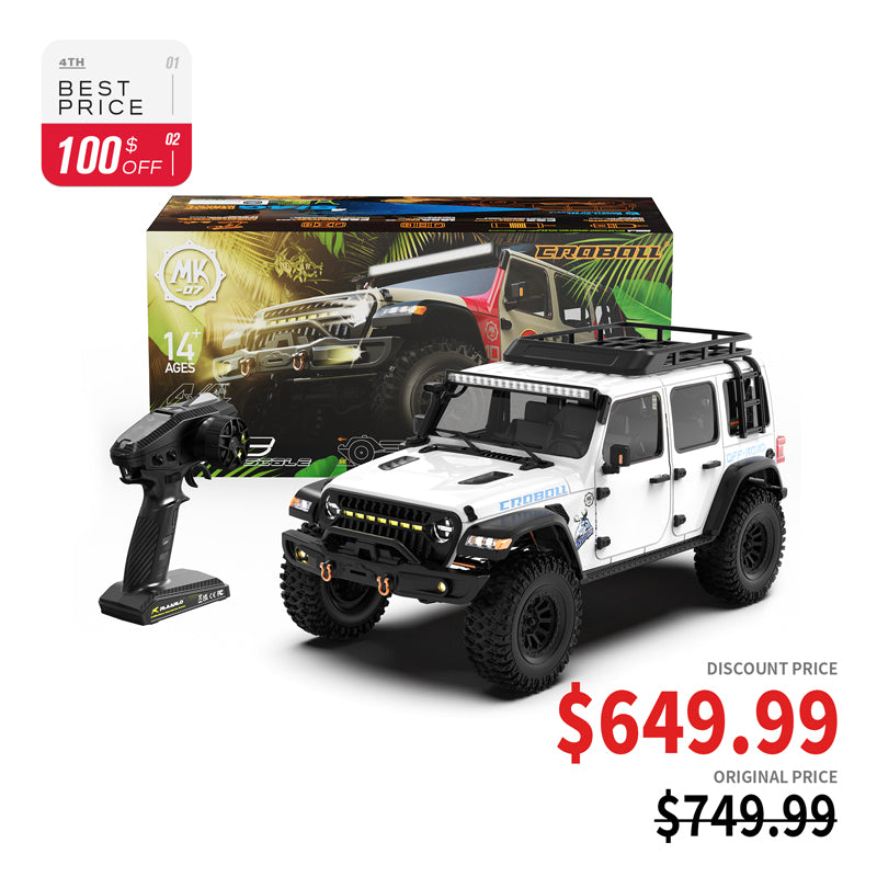 1/7 Scale 4WD Brushless RTR RC Crawler MK-07 White