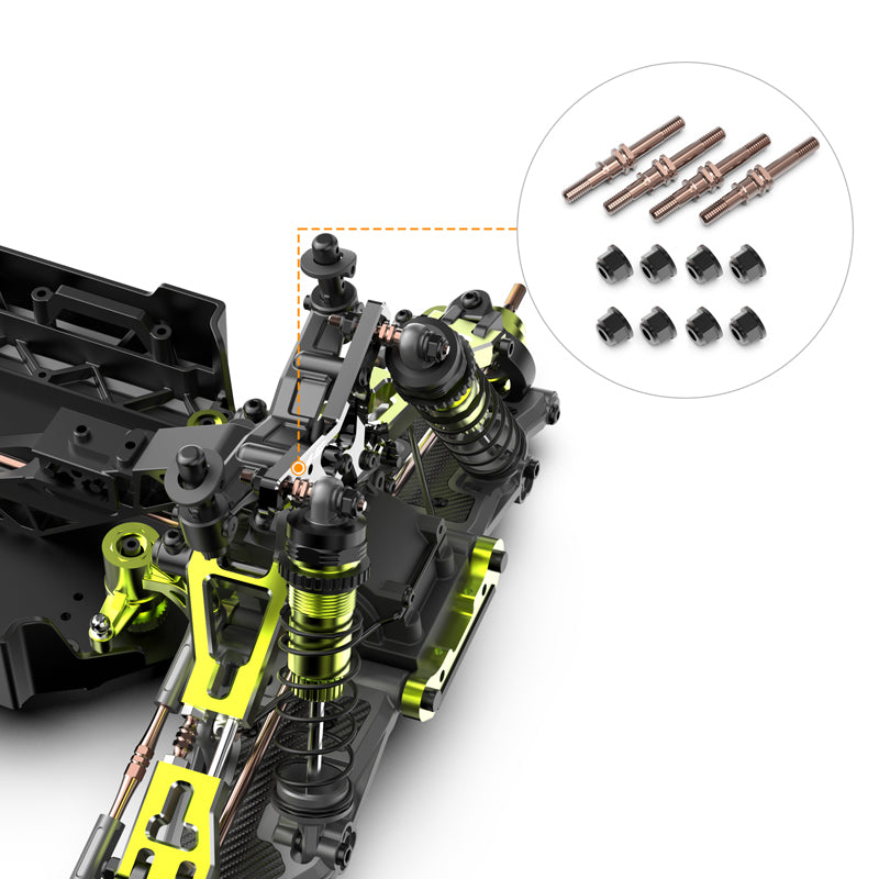 S2 Alloy Steel Front & Rear Shock Stand For RZ001 3 S2 Alloy Steel Front & Rear Shock Stand For RZ001