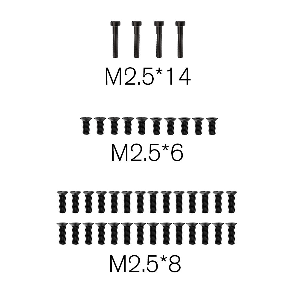 Flat Screw M2.5*14 M2.5*8 M2.5*6 Spare Part for RC Car Parts