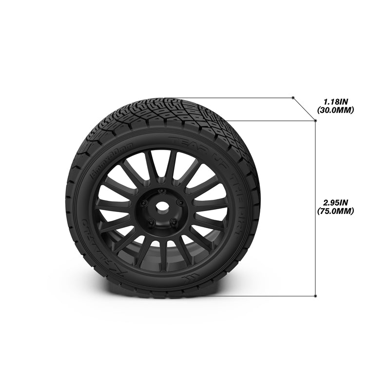 Green Assembled Wheel Set For XTS-F10 RC Rally Car 3 Green Assembled Wheel Set For XTS-F10 RC Rally Car