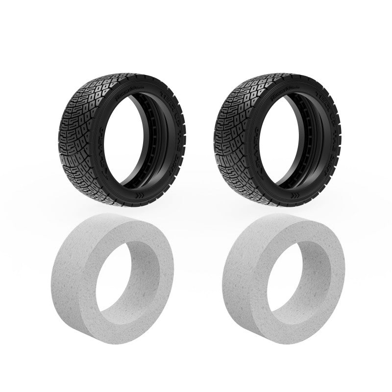 Tyre & Foam Set For XTS-F10 RC Rally Car