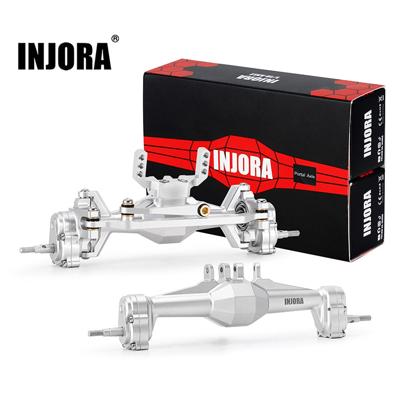 INJORA +5mm Diamond Portal Axles with Lay Down Servo Mount & Links for 1/18 TRX4M