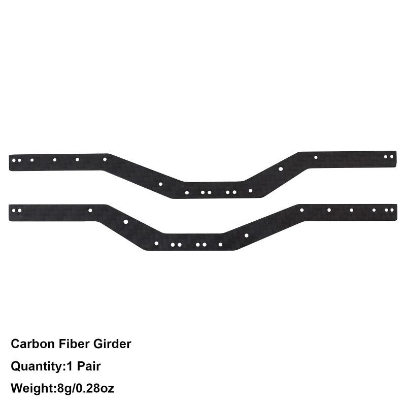 INJORA 1 Pair Carbon Fiber Girders, Chassis Frame Rails for Axial SCX24