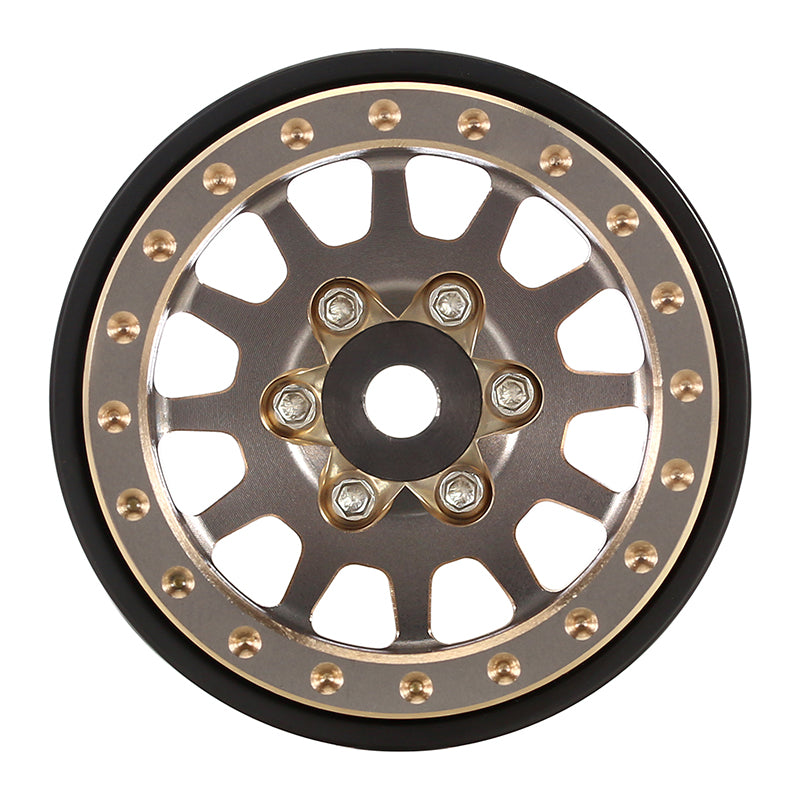 INJORA 1.0 Plus 12-Spoke Brass Beadlock Wheels 42g/pcs offset -3.75mm for 1/18 1/24 RC Crawler (4) (W1101) 14 INJORA 1.0 Plus 12-Spoke Brass Beadlock Wheels 42g/pcs offset -3.75mm for 1/18 1/24 RC Crawler (4) (W1101)